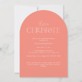 Moderne Coral Arch Photo Graduation Party Kaart (Achterkant)