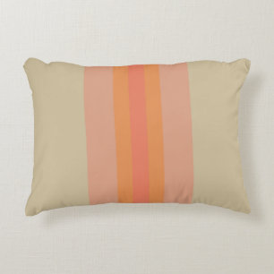 Moderne Coral Beige Striped Accent Pillow Kussen