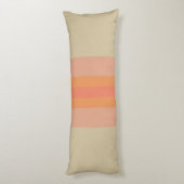 Moderne Coral Beige Striped Pattern Lichaamskussen (Achterkant (Verticaal))