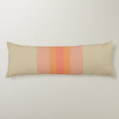 Moderne Coral Beige Striped Pattern Lichaamskussen (Voorkant)
