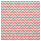 Moderne Coral en Mint Green Chevron Print Stof (Swatch)