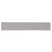 Moderne Coral Peach Plaid Runner Chic Tafel Instel Lange Tafelloper (Horizontaal)