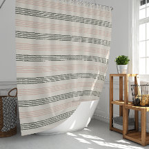 moderne Coral Perzik Salie Groene Streep Boho