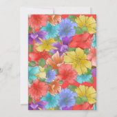 Moderne Coral Red Waterverf Floral 30th Birthday Kaart (Achterkant)