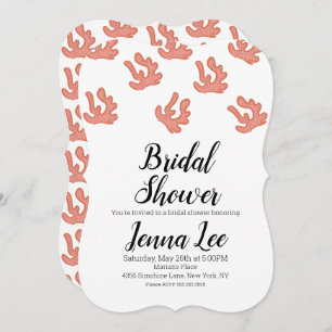 Moderne Coral Reef Doodle Illustratie Kaart