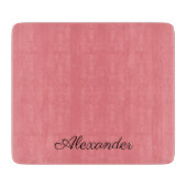 Moderne Coral sjabloon, zwart script Snijplank (Voorkant)