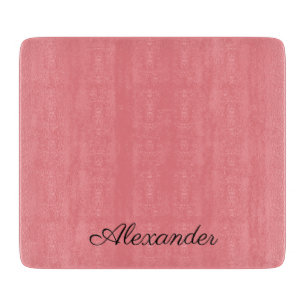 Moderne Coral sjabloon, zwart script Snijplank