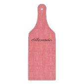 Moderne Coral sjabloon, zwart script Snijplank (Voorkant)