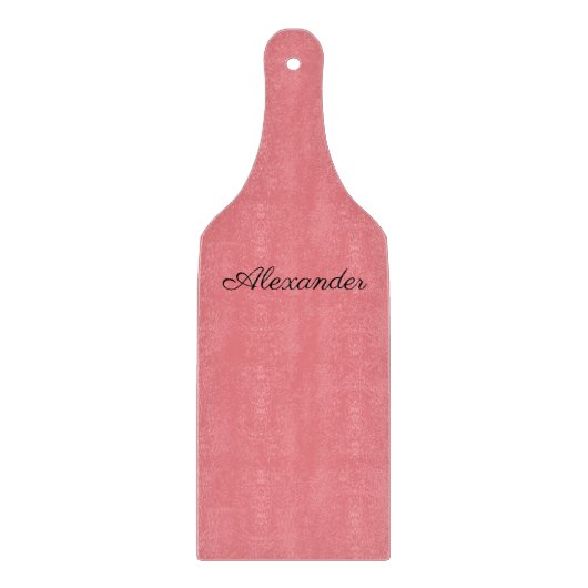 Moderne Coral sjabloon, zwart script Snijplank (Voorkant)