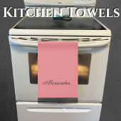 Moderne Coral sjabloon, zwart script Theedoek