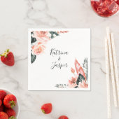 Moderne Coral Tropics bruiloft Servet (Insitu)