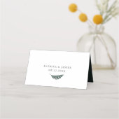 Moderne Coral Tropics Floral Wedding Plaatskaartje (Achterkant)