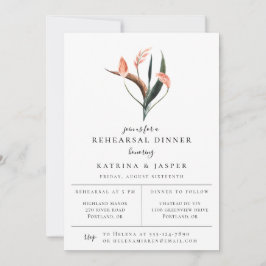 Moderne Coral Tropics repesal Dinner Invitation Aankondiging
