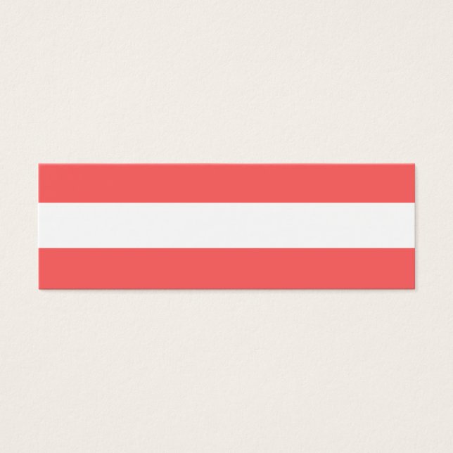 Moderne Coral White Stripes Pattern Mini Visitekaartjes (Voorkant)