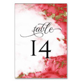 Moderne Corale Waterverf Geode Barefoot Bride™ Kaart (Achterkant)