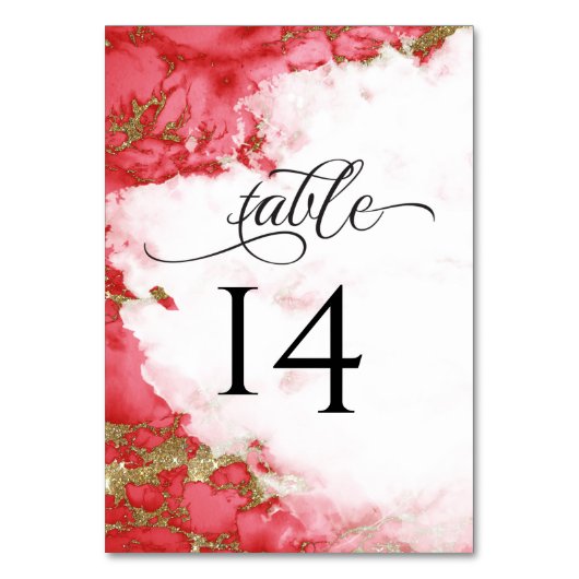 Moderne Corale Waterverf Geode Barefoot Bride™ Kaart (Voorkant)