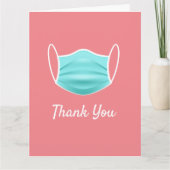 Moderne Coronavirus Masker Dank u dat u Kaarten he (Voorkant)