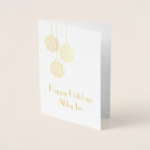 Moderne Corporate Holiday Card in Gold Foil Folie Kaarten (Voorkant)