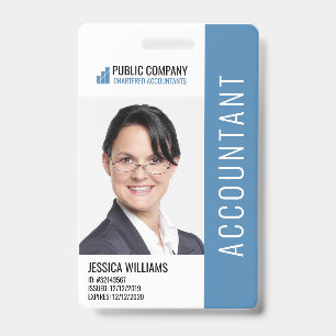 Moderne Corporate Logo Foto Medewerker ID-badge Badge