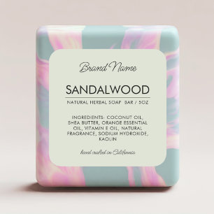 Moderne cosmetica ingrediënten zeep label