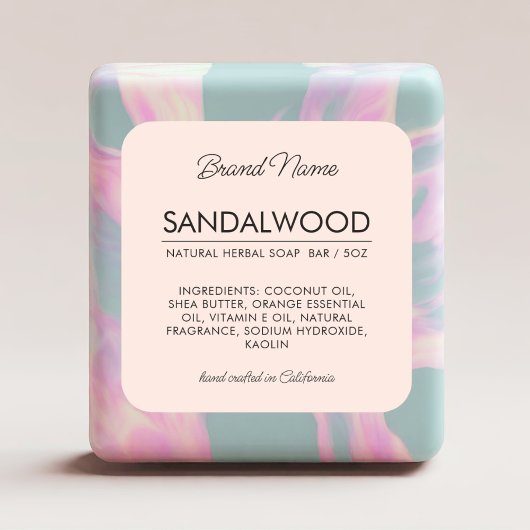 Moderne cosmetica ingrediënten zeep label