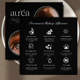 Moderne Cosmetische Permanente Make-up Nazorgkaart Bedankkaart