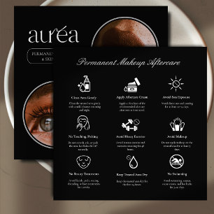 Moderne Cosmetische Permanente Make-up Nazorgkaart Bedankkaart