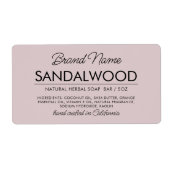 Moderne cosmetische zeep-etikettering etiket (Voorkant)