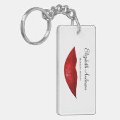 moderne cosmetologie maakt kunstenaar met rode spo sleutelhanger (Voorkant Links)