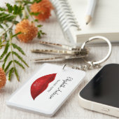 moderne cosmetologie maakt kunstenaar met rode spo sleutelhanger (Voorkant Rechts)