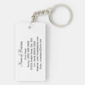 moderne cosmetologie maakt kunstenaar met rode spo sleutelhanger (achterkant)