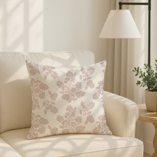 Moderne Cottage-stijl, stoffig roze bloem Kussen