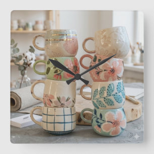 Moderne Cottagecore Mokset Wandklok