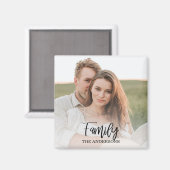 Moderne coule collage foto's en lieftalige gezinsp magneet (Voorkant / Achterkant)