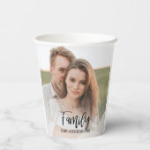 Moderne coule collage foto's en lieftalige gezinsp papieren bekers (Achterkant)