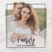 Moderne coule collage foto's en lieftalige gezinsp wijn etiket (Enkel label)