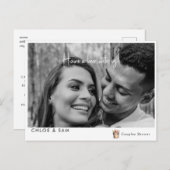 Moderne Coupl B / W foto hebben een bier met ons d Briefkaart (Voorkant / Achterkant)