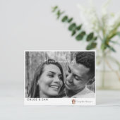 Moderne Coupl B / W foto hebben een bier met ons d Briefkaart (Staand voorkant)