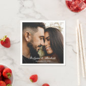 Moderne Couples Bruiloftsfoto Servet (Insitu)