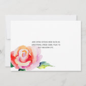 Moderne COUPLES SHOWER Aquarel Rozen Handgeschreve Kaart (Achterkant)