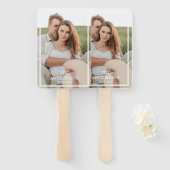 Moderne couponfoto's en minimumeisen voor familie handwaaier (Voorkant en achterkant)