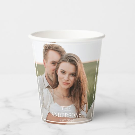 Moderne couponfoto's en minimumeisen voor familie papieren bekers (Voorkant)