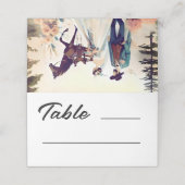 Moderne Cowboy en Bruid Westerne Stijl Bruiloft Plaatskaartje (Buitenkant ongevouwen)