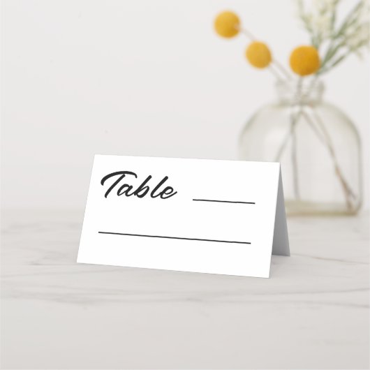 Moderne Cowboy en Bruid Westerne Stijl Bruiloft Plaatskaartje (Voorkant)