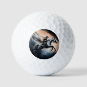 Moderne cowboy op paard golfballen (Voorkant)