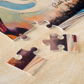 Moderne cowboy op paard legpuzzel (Zijkant)
