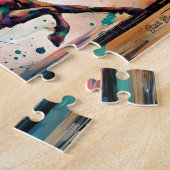 Moderne cowboy op paard legpuzzel (Zijkant)