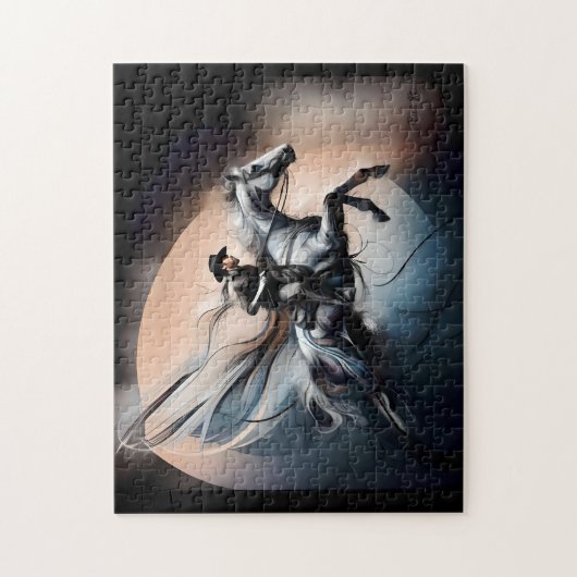 Moderne Cowboy op Paardenkunst Legpuzzel (Verticaal)