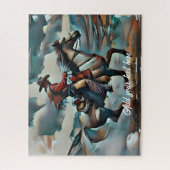 Moderne Cowboy Paardrijden Legpuzzel (Verticaal)