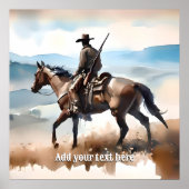 Moderne Cowboy Paardrijden Poster (Voorkant)